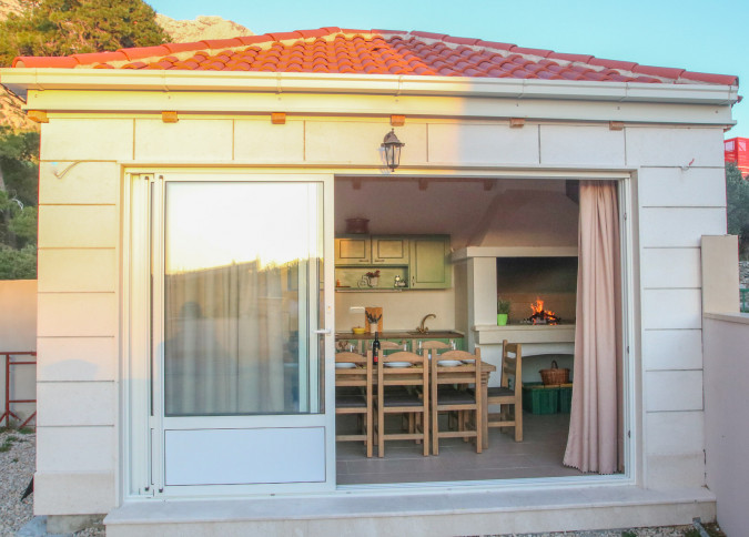 Exterior equipped with swimming pool, terrace and barbecue, Villa Natasha with Pool Makarska