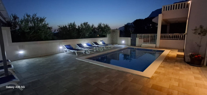 Exterior equipped with swimming pool, terrace and barbecue, Villa Natasha with Pool Makarska